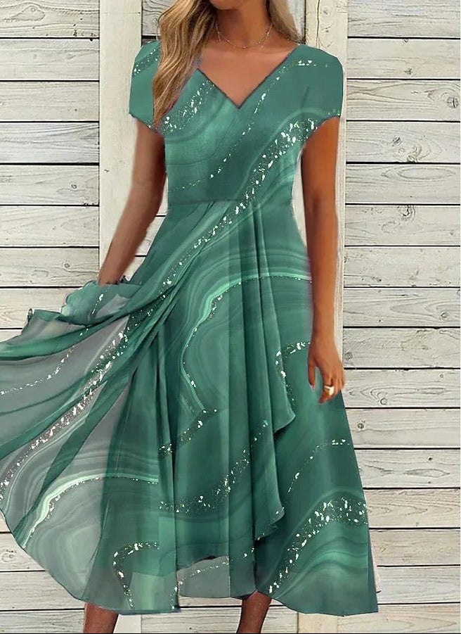 Ayana – Robe Midi à Col en V