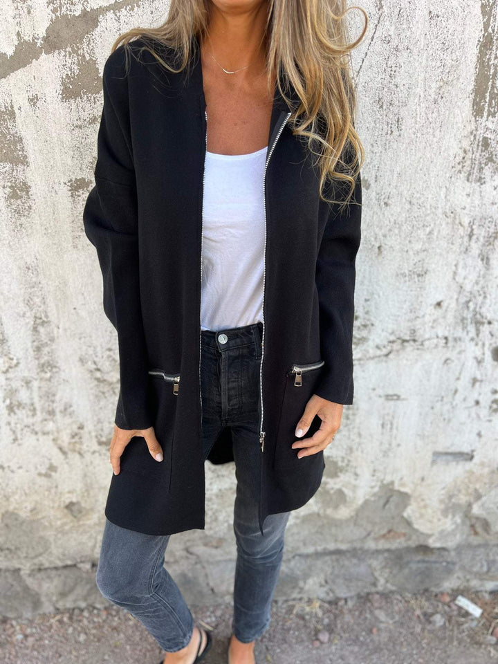 Sofia | Cardigan zippé à manches longues