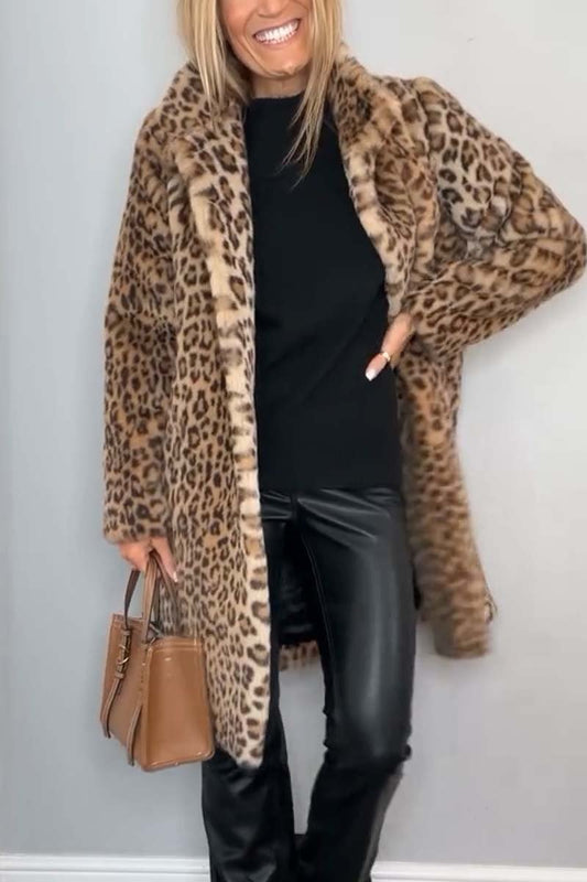 Elsa - Manteau imprimé léopard