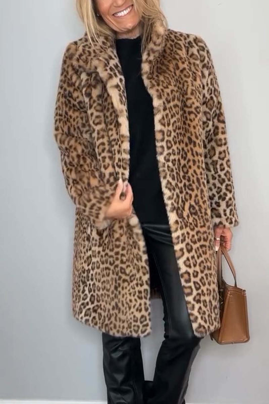 Elsa - Manteau imprimé léopard