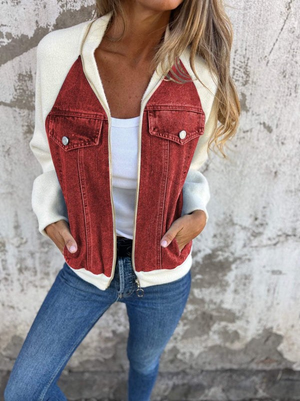 OLIVA™ - VESTE MODERNE AVEC DENIM