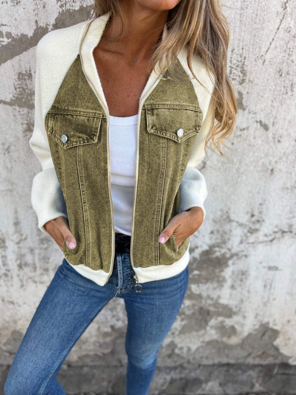 OLIVA™ - VESTE MODERNE AVEC DENIM