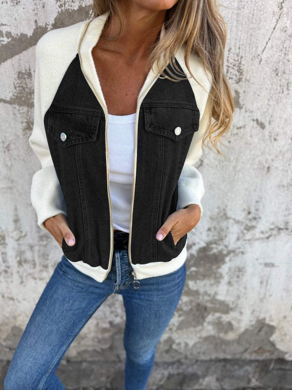 OLIVA™ - VESTE MODERNE AVEC DENIM