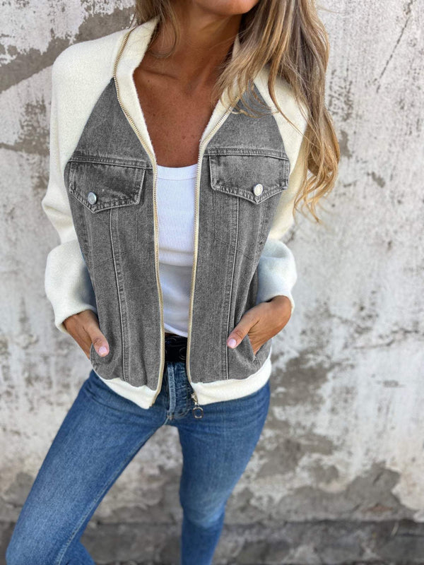 OLIVA™ - VESTE MODERNE AVEC DENIM