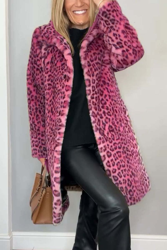 Elsa - Manteau imprimé léopard