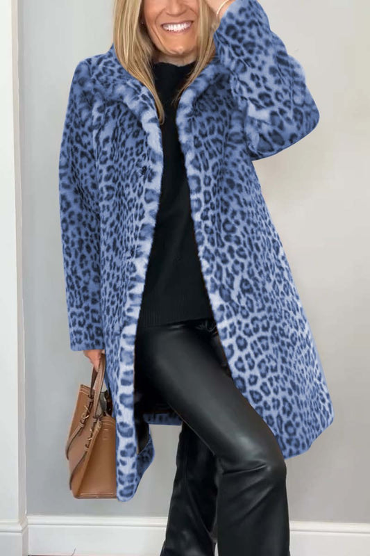 Elsa - Manteau imprimé léopard