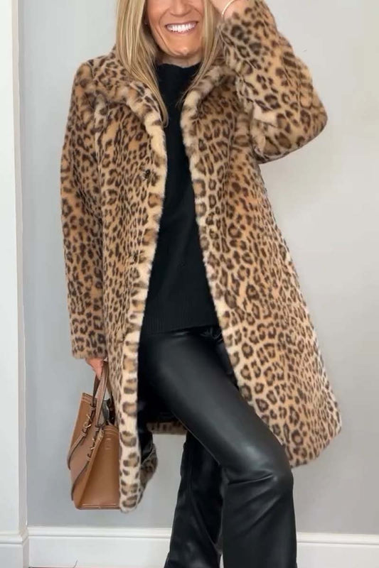 Elsa - Manteau imprimé léopard