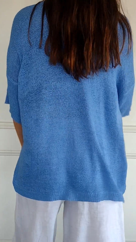 Anna - Top en tricot à col en V