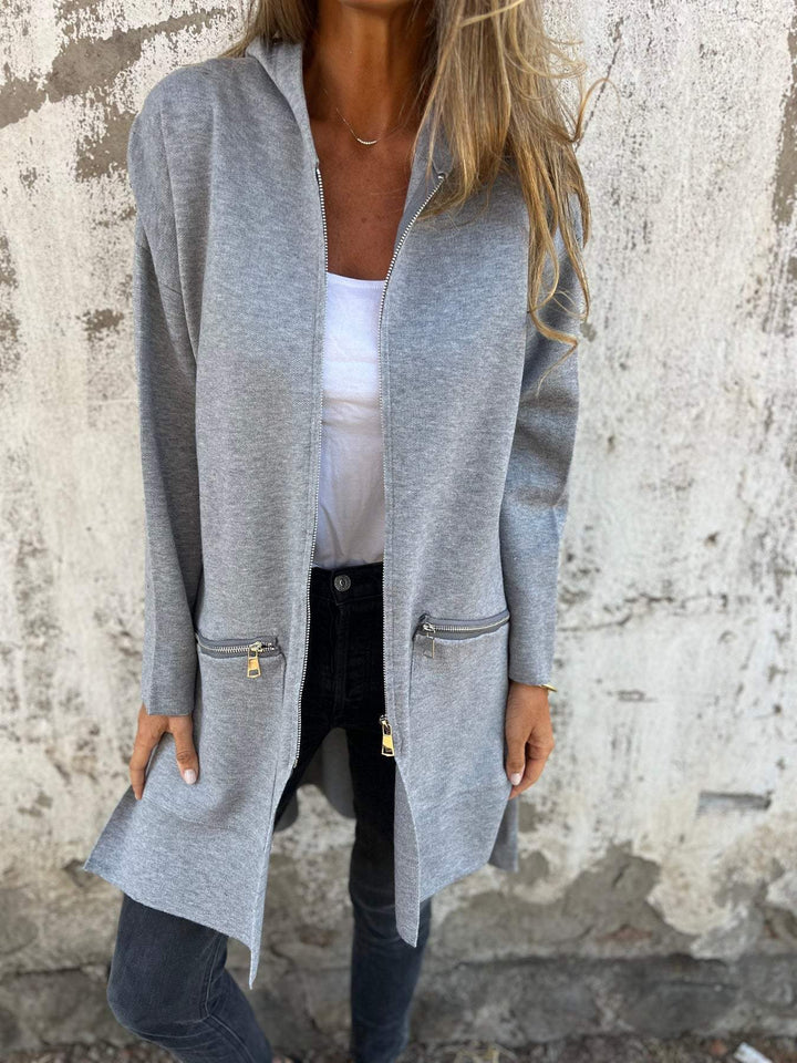 Sofia | Cardigan zippé à manches longues