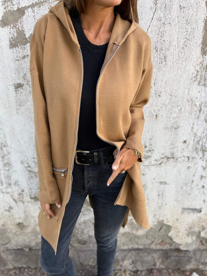 Sofia | Cardigan zippé à manches longues