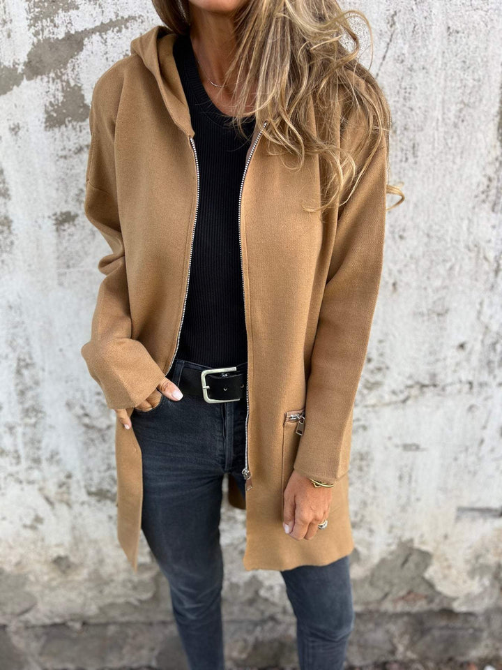 Sofia | Cardigan zippé à manches longues