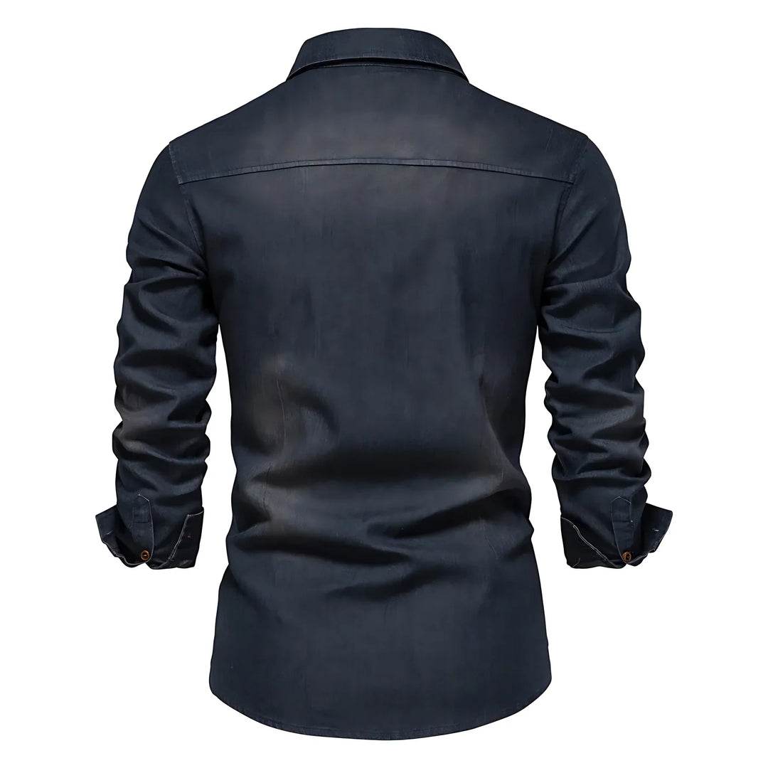 Chemise en denim de coton AdaptiveFit : Taillée pour l'homme