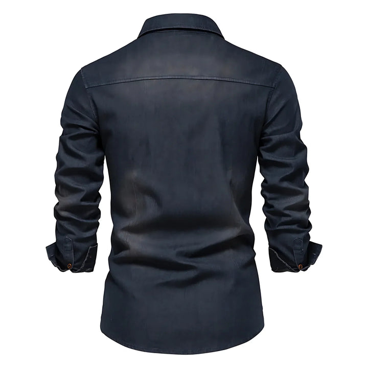 Chemise en denim de coton AdaptiveFit : Taillée pour l'homme