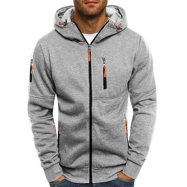 Terzo - Sweat à capuche zippé décontracté