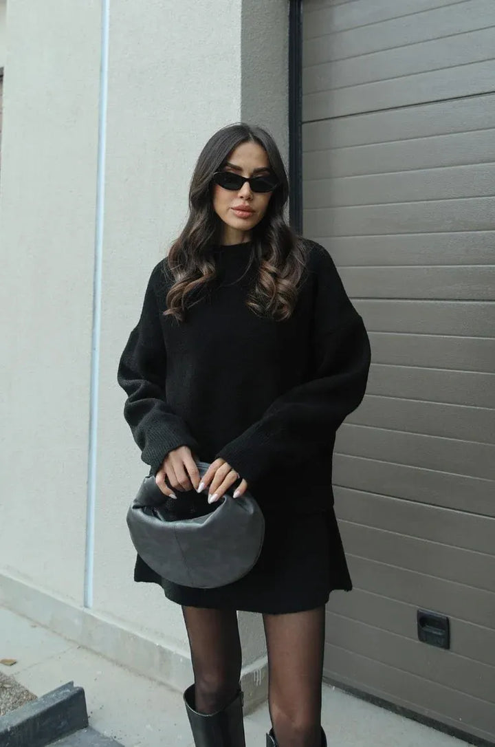 Helena - Ensemble jupe en tricot (haut + jupe)
