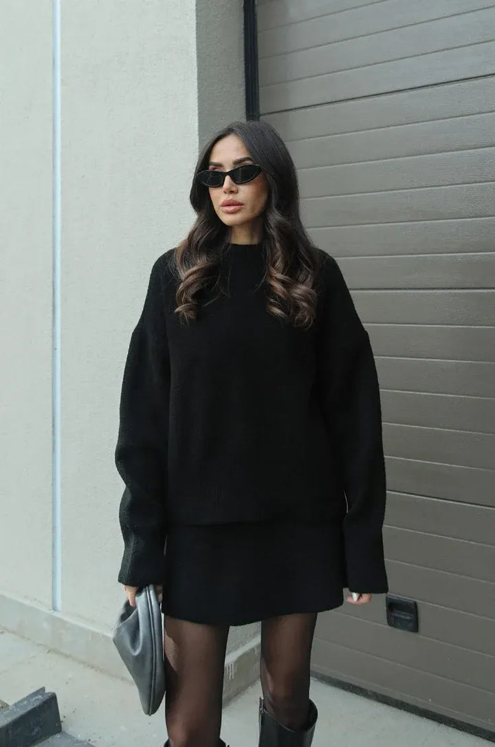 Helena - Ensemble jupe en tricot (haut + jupe)