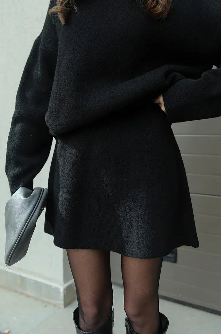 Helena - Ensemble jupe en tricot (haut + jupe)