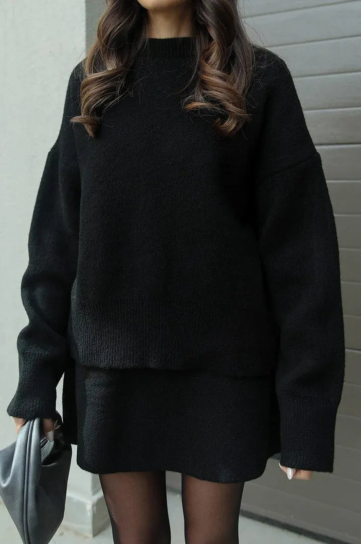 Helena - Ensemble jupe en tricot (haut + jupe)