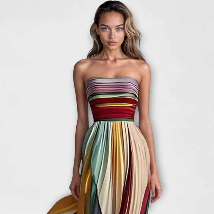 Léna | Robe sans manches aux couleurs vibrantes