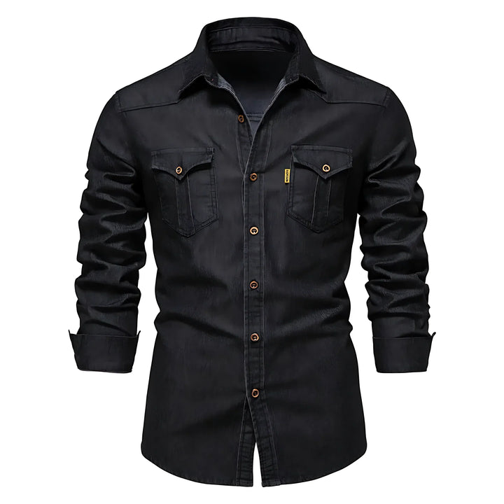 Chemise en denim de coton AdaptiveFit : Taillée pour l'homme