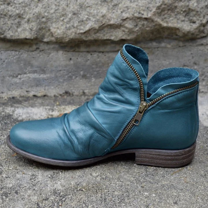 Victoria™ - Bottes en Cuir Avec Fermeture éclair