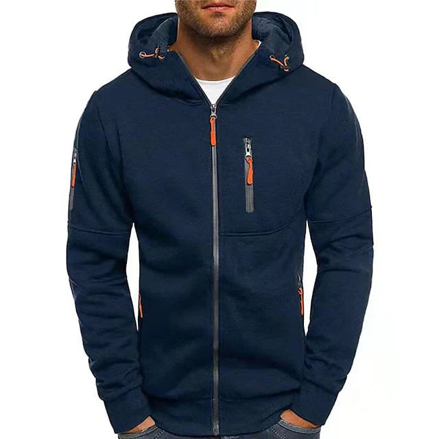 Terzo - Sweat à capuche zippé décontracté